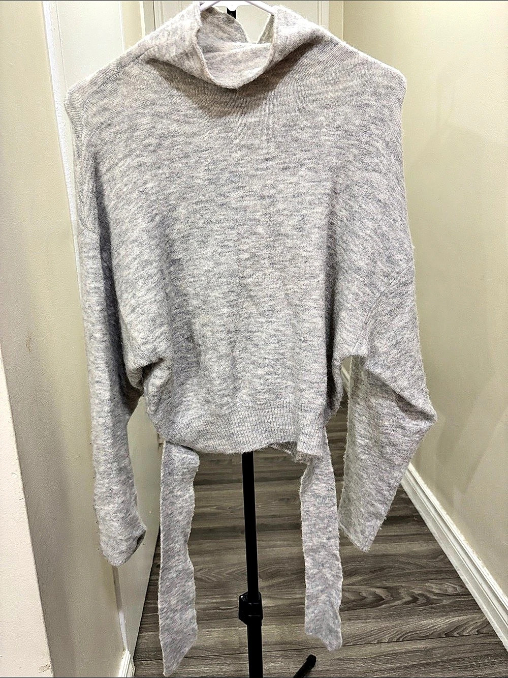 Wilfred Lorin Sweater Gray Cowl Neck